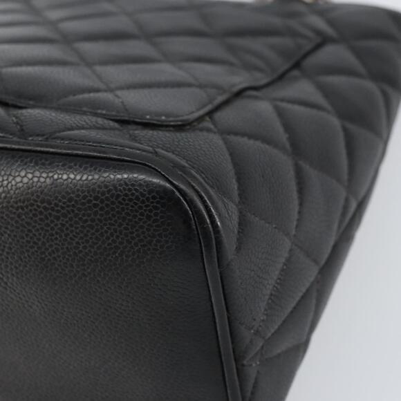 CHANEL Matelasse Reprint Tote Bag Caviar Skin Black CC Auth 160246A - Picture 15 of 16